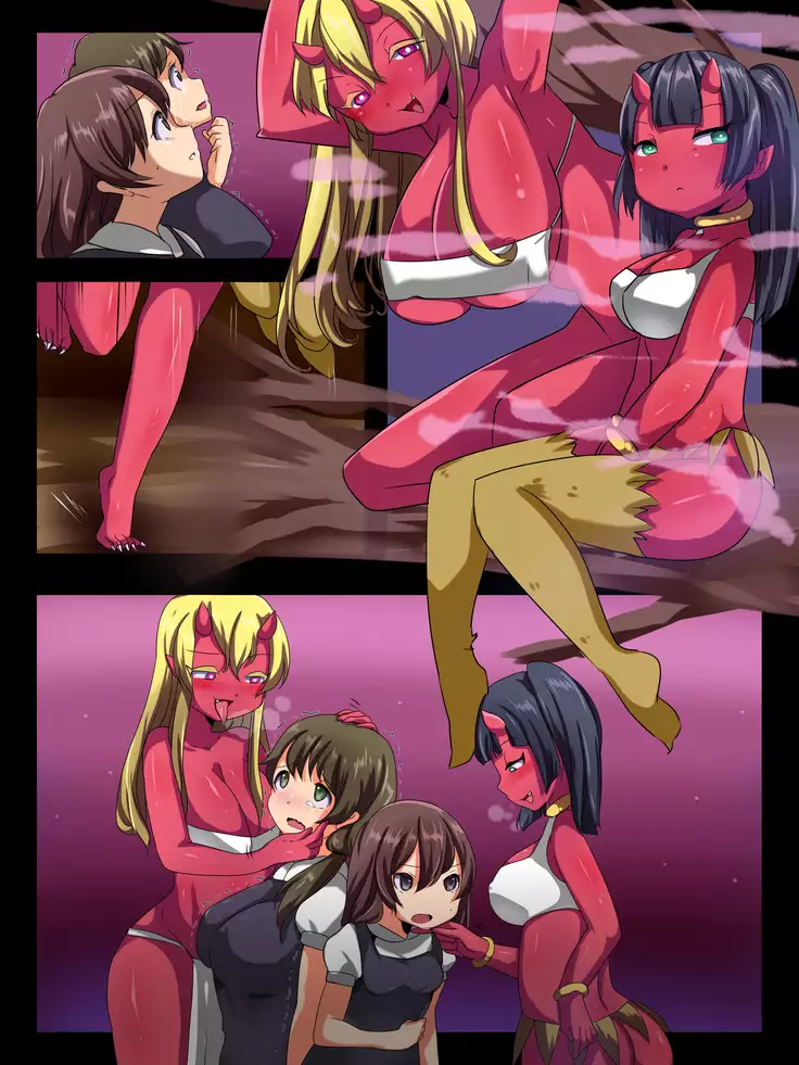 Hima o Moteamashita Futanari Oni ni Yararete Haramasareru Hitonoko!