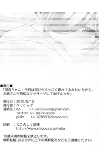 (C94) [BENIKURAGE (circussion)] "Danchou-chan! Kyou wa Nandaka Suggoku Tsukareteru Mitai dakara, Onee-san ga Tokubetsu na Massage Shite Ageyokka" (Granblue Fantasy)