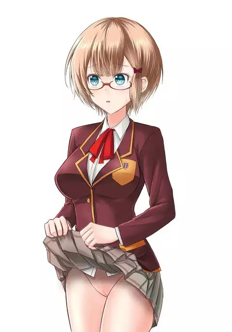 スカートたくし上げ