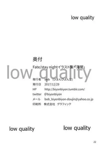 Fate/stay night Illust Shuu "Usuyami"