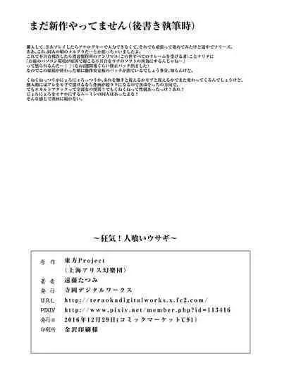 (C91) [寺岡デジタルワークス (遠藤辰己)] 狂気!人喰いウサギ (東方Project)[中国翻译]