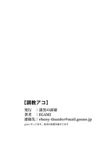 (C81) [Shikkoku no Hekireki (EGAMI)] Choukyou Ako (Suite Precure)