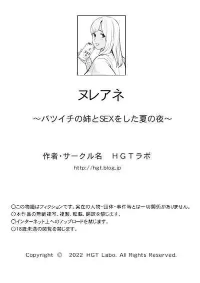 ヌレアネ ～バツイチの姉とSEXをした夏の夜～